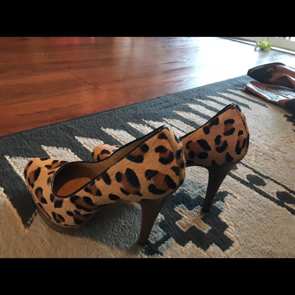 Steven By Steve Madden Leopard Print Fur Shoes. - image 3